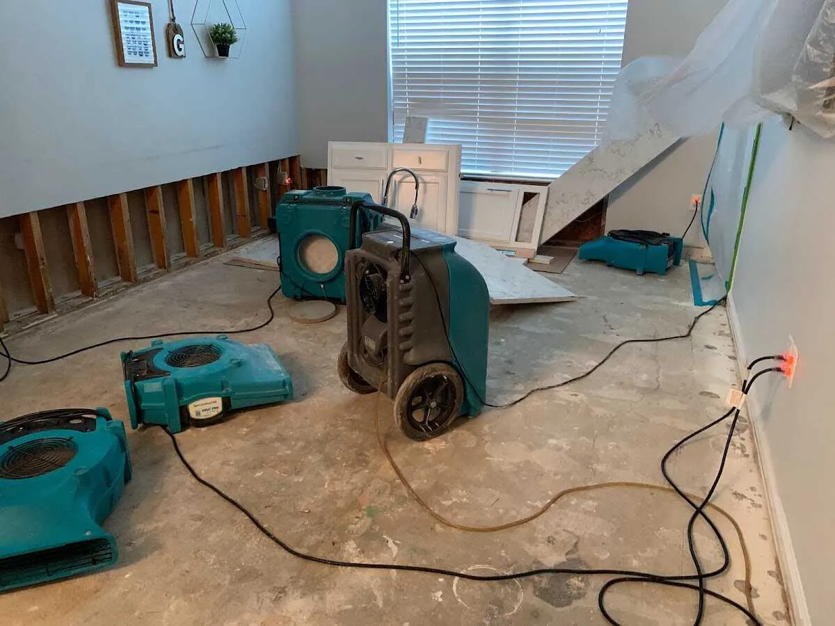 Dehumidifier in flood-cut room for Water Extraction & Removal in Jersey City